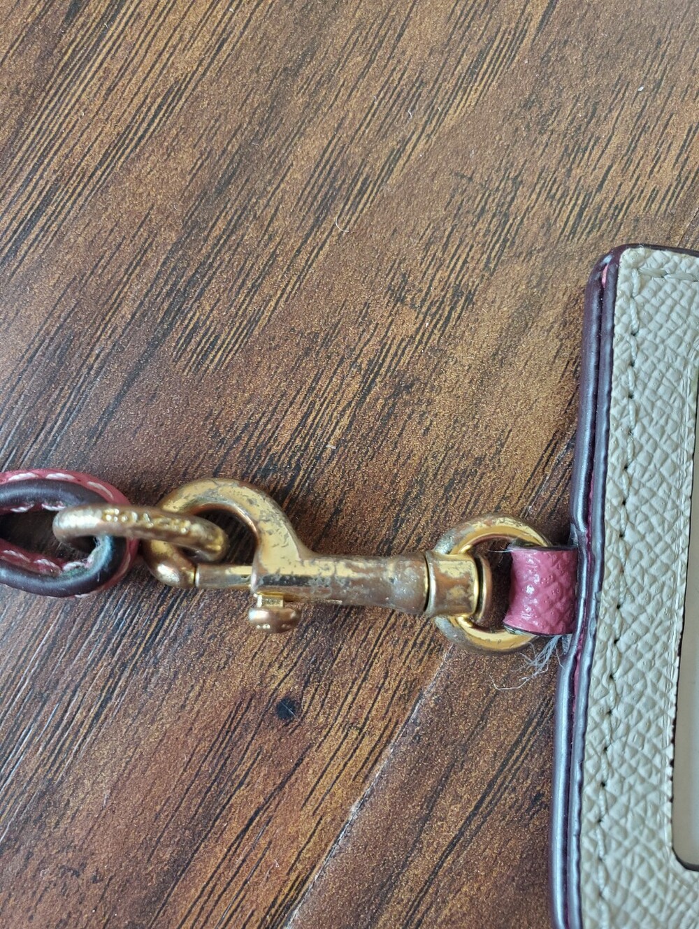 Coach Pink ID Lanyard